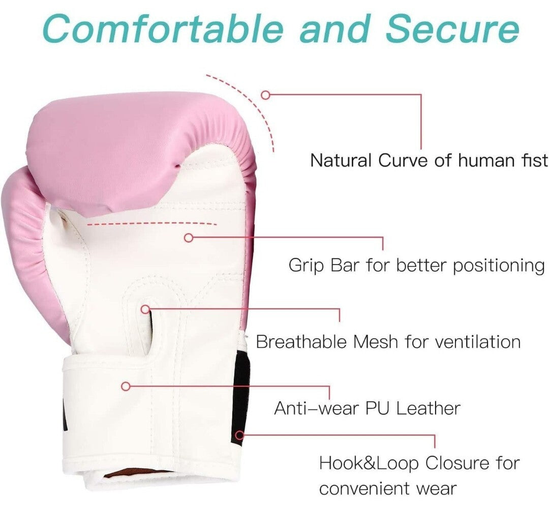 Boxing Gloves Punch Mitts MMA Gloves PU Cartoon Sparring Ages 2-10 4oz HUIYONG