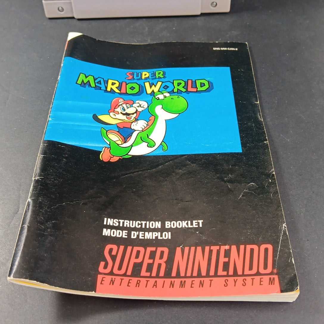 Super Mario World (Super Nintendo, 1991) Cartridge And Manual JP
