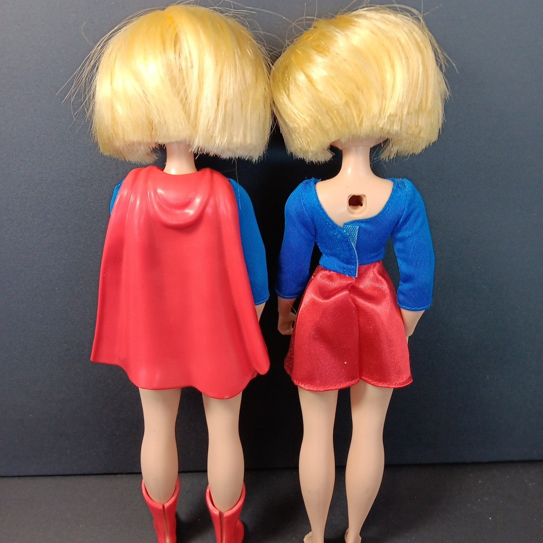 TWO DC Super Hero Girls Supergirl Doll 11 Inch Cartoon Network Action Figures X