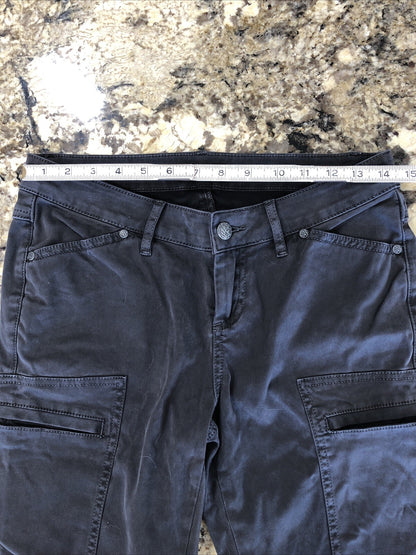 Size 2 X 31.5 PrAna Womens Cargo Pants Tapered Leg Black Low - Mid Rise CN