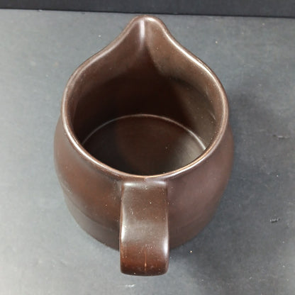 KILN CRAFT Creamer Or Gravy Boat Dark Brown Made in England 6in X 3.5in