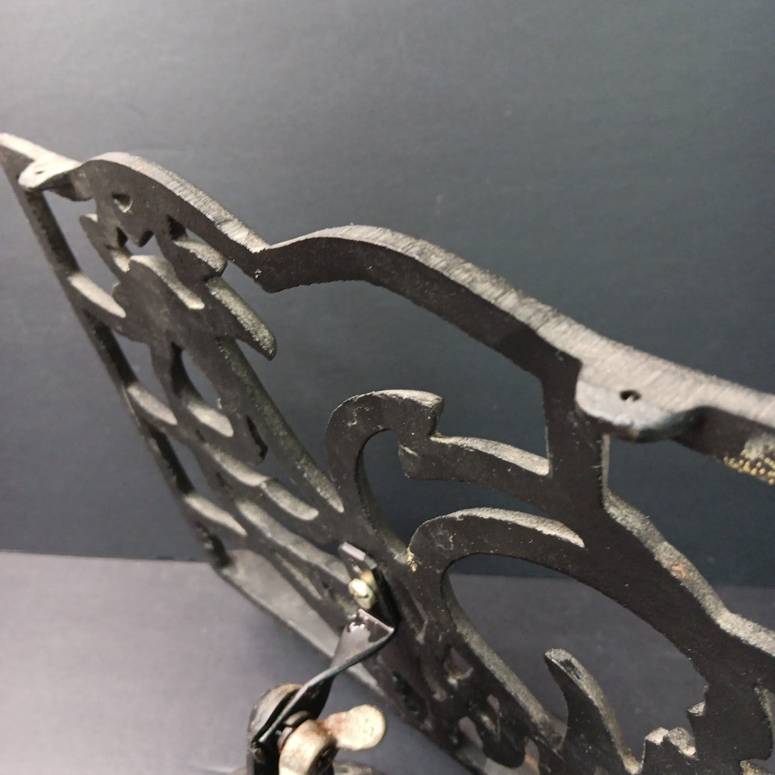 Kitchen Cast Iron Black Recipe Adjustable Cooking Book Holder Stand Heavy