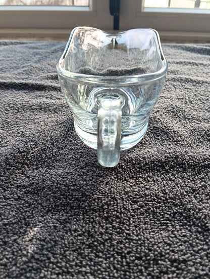 Anchor Hocking Clear Glass Gravy Boat With Handle 10 oz Made In USA #1028