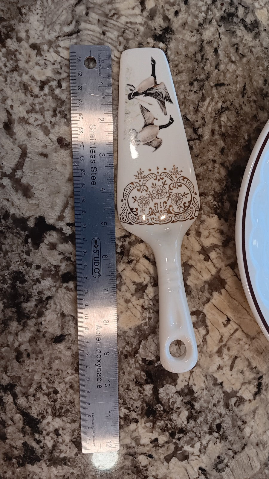 Festival Ironstone Apple Pie Korea & Georgian China 22K Gold Pie Server Canada