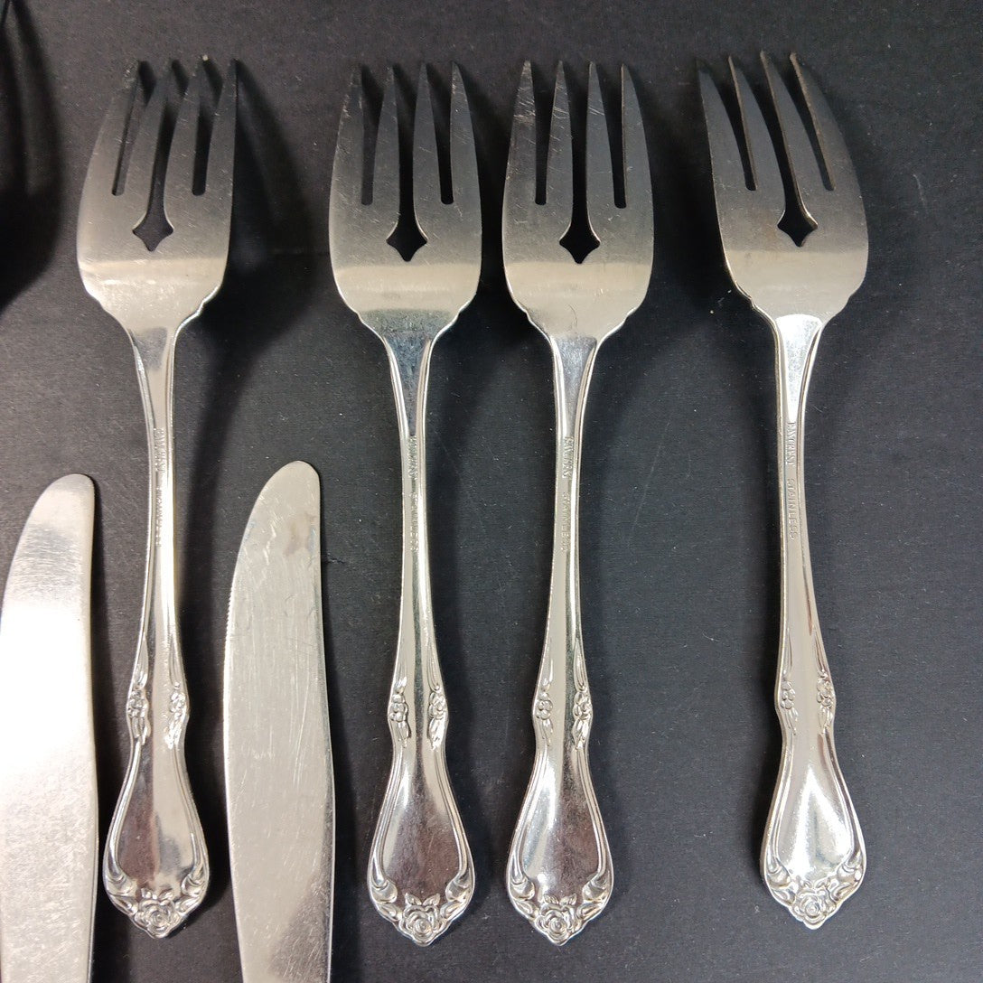 Baycrest Stainless Dinner Salad Forks Knives Cutlery Flatware 11pcs