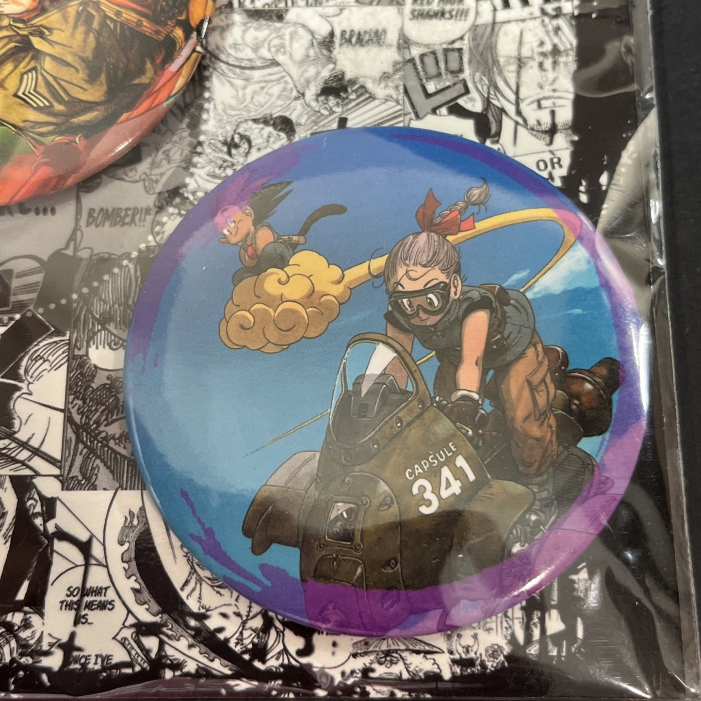 Anime Button 4pc Set Bad Bunz 5.6cm Assorted Characters NEW Sealed Package CN