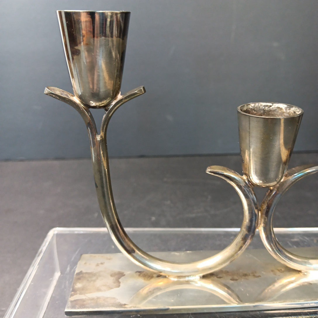 Candelabra Silver Plated Natural Patina Candlestick Holder Wm.A ROGERS Canada