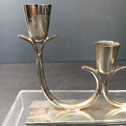 Candelabra Silver Plated Natural Patina Candlestick Holder Wm.A ROGERS Canada