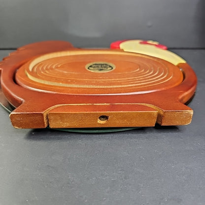 HAWAIIAN MAGIC BASKET  WOODEN ROOSTER  (BREAD BASKET) FARMHOUSE CHIC