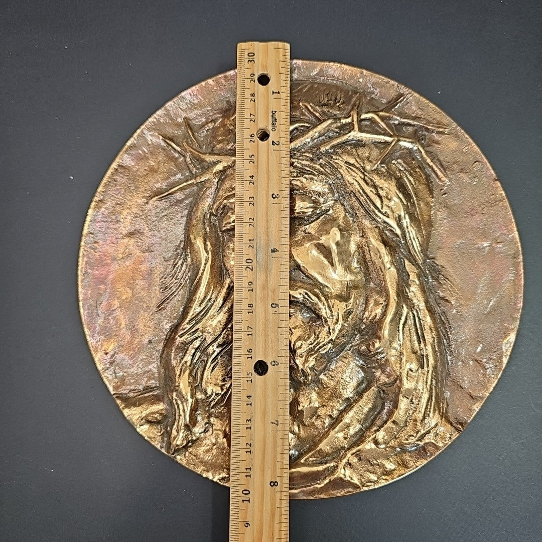 Jesus Christ Solid Bronze 3D Art Wall Decor Made In Peachland BC CANADA