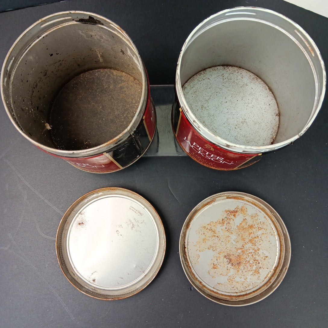 Rare Peter Jackson Tobacco Containers Canada Bilingual Fair Condition 2pcs