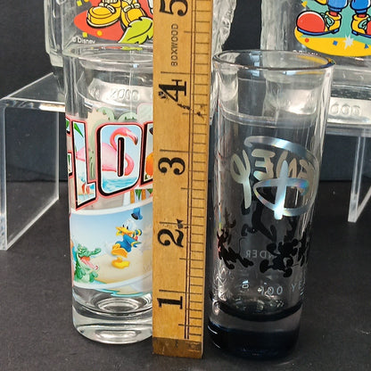 2 Disney Cups And 2 Disney Shot Glasses McDonalds France 2000 100 Years Florida