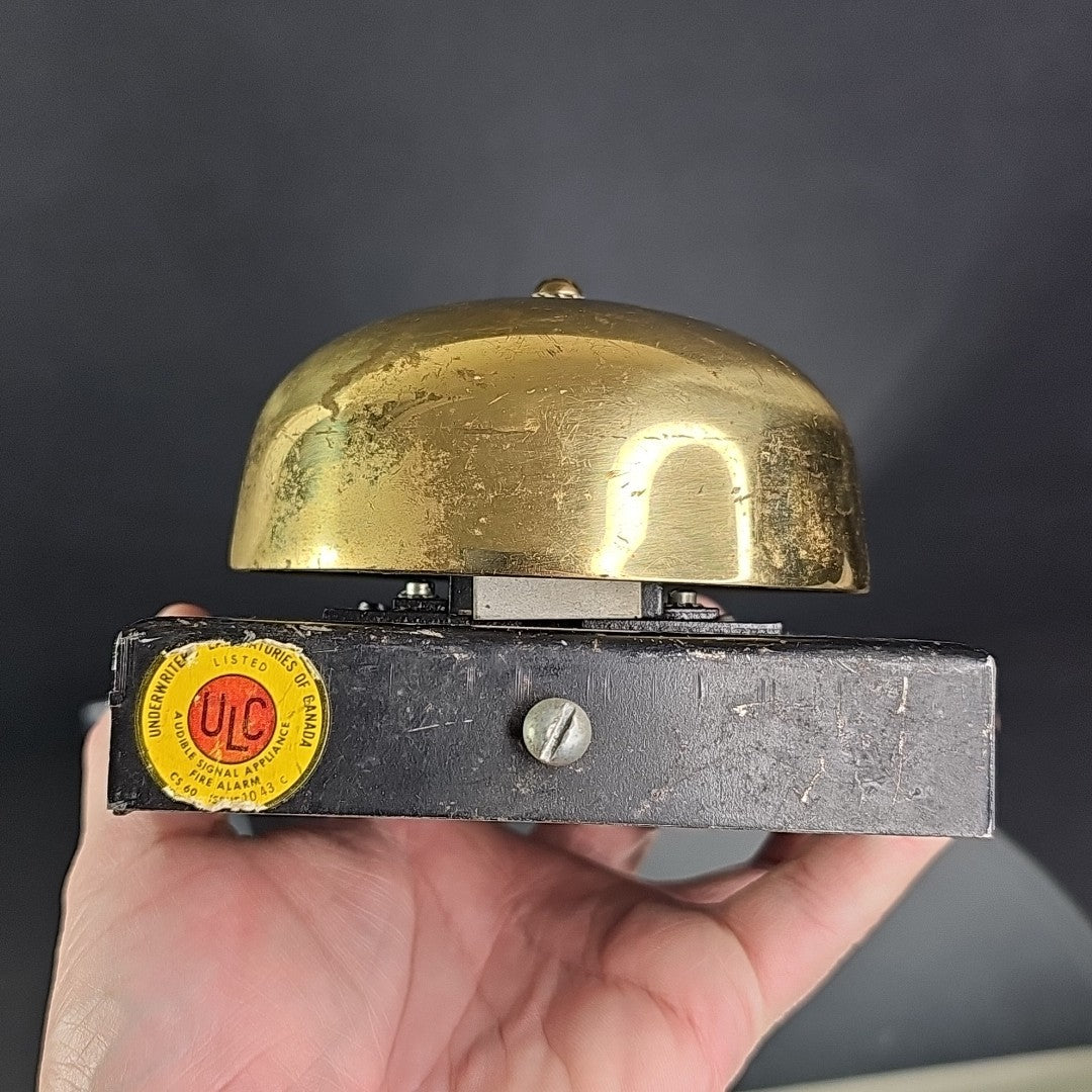 Unelco 283-J Telephone Bell Ringer Brass Bell 4V DC 1.6 Amp Vintage CANADA