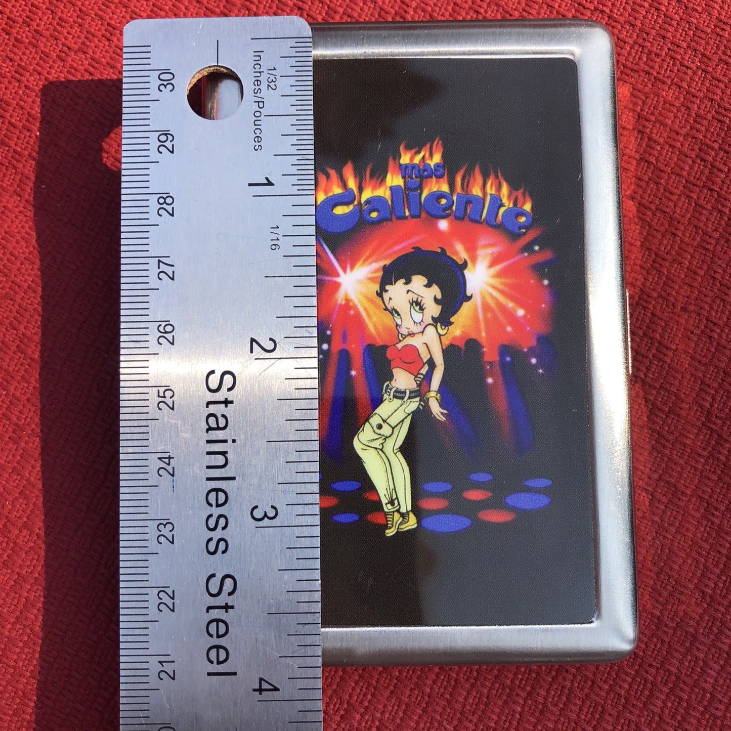 Betty Boop Collectables Metal Cigarette Case And 8 Cardboard Coasters CN