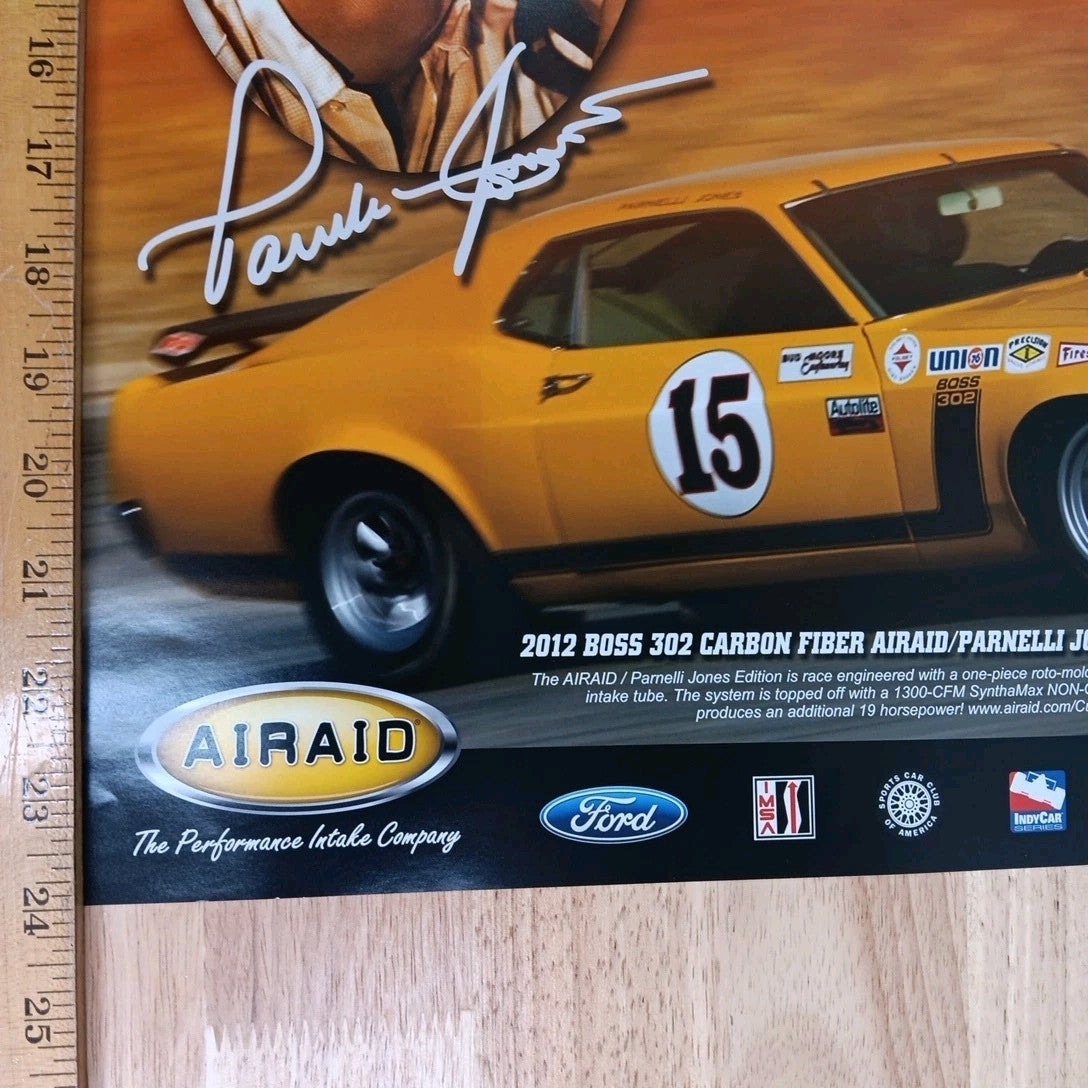 Parnelli Jones THE BOSS IS BACK! Poster SEMA Show 2012 Ford Mustang Very Good