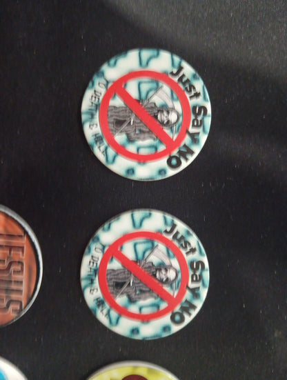 6 X Christian Jesus Religion Religious POG-Like Milk Caps Rare LOT