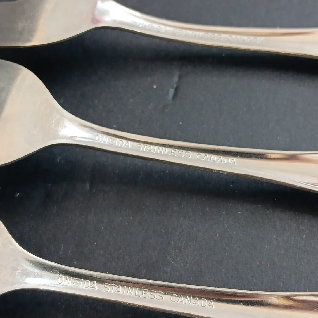 Set Of 3 Oneida Stainless Canada Forks