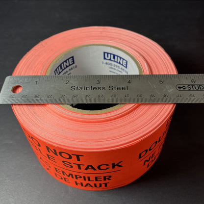 Inspect For Damages / Do Not Double Stack Stickers ULINE S-13071-S-7381 READ US