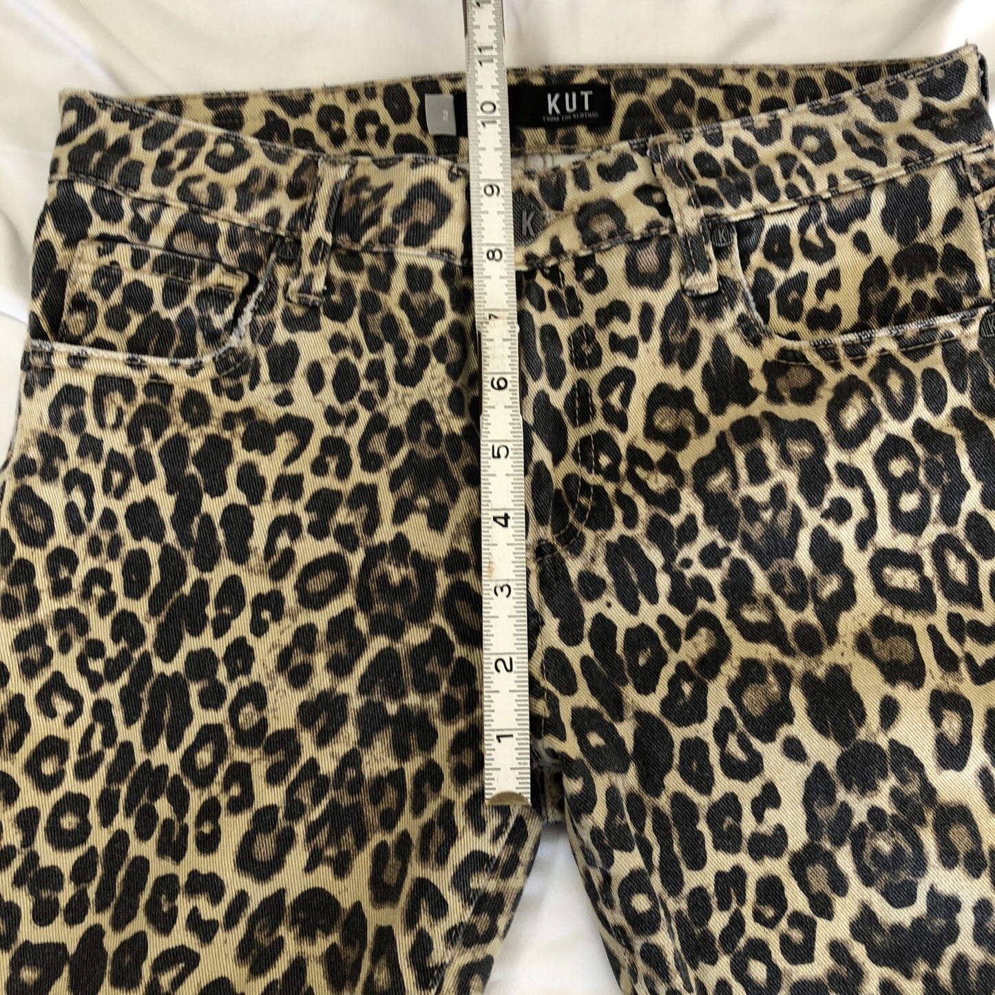 Size 2 X 26 KUT From The Kloth Womens Jeans Donna Ankle Skinny Leopard Print CN