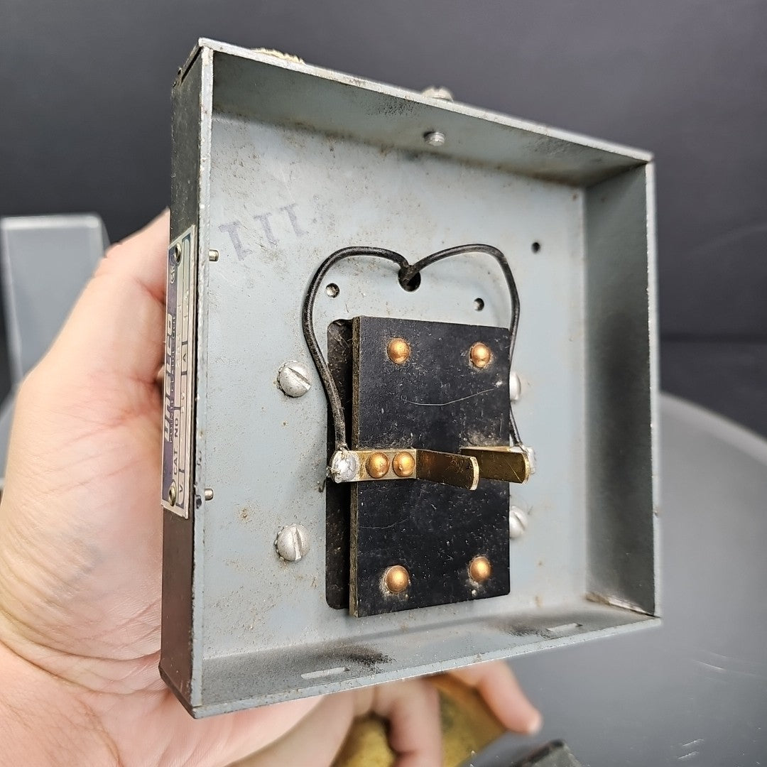 Unelco 283-J Telephone Bell Ringer Brass Bell 4V DC 1.6 Amp Vintage CANADA