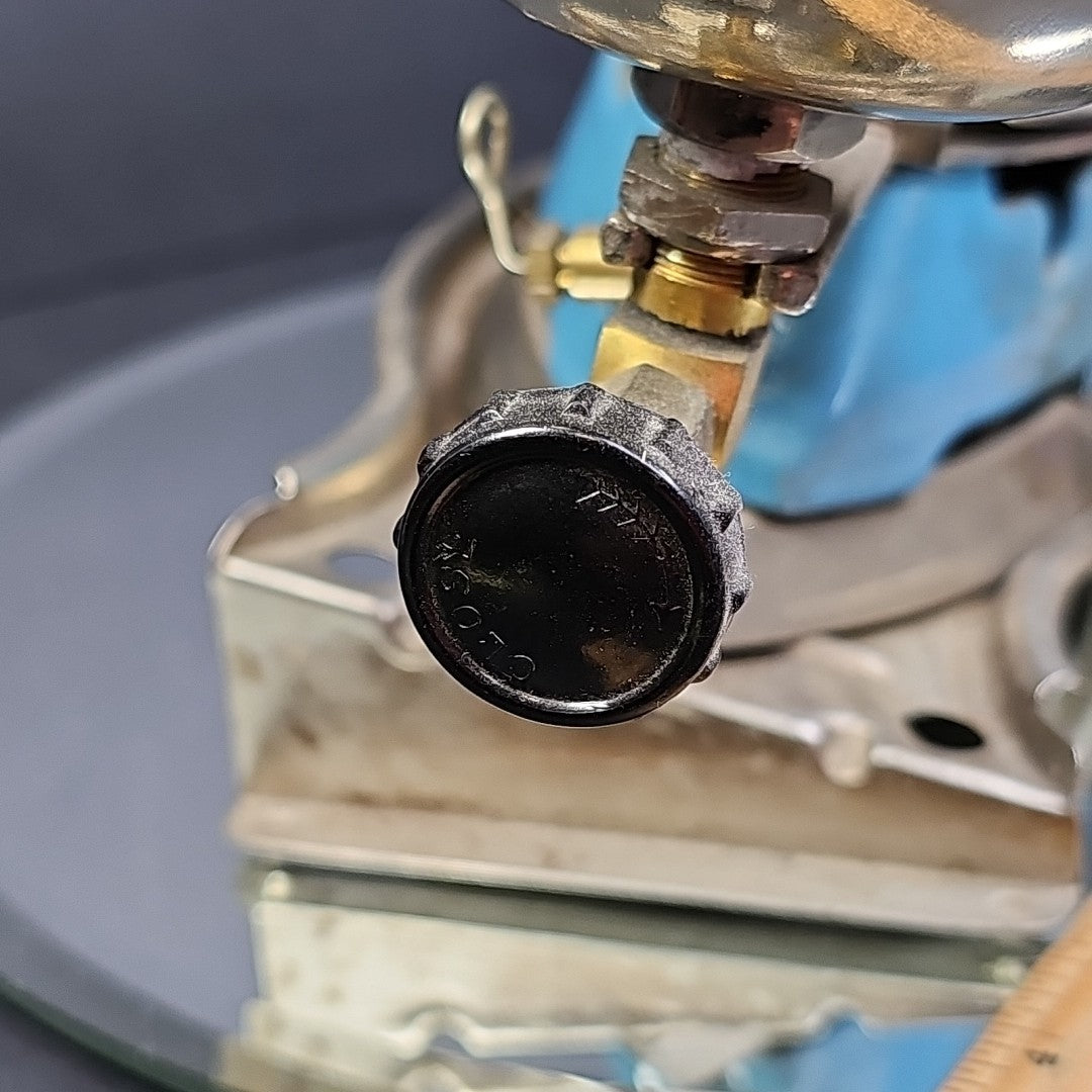 Vintage Coleman Gas Iron Model 4A Instant Lite Blue With Stand Canada Untested