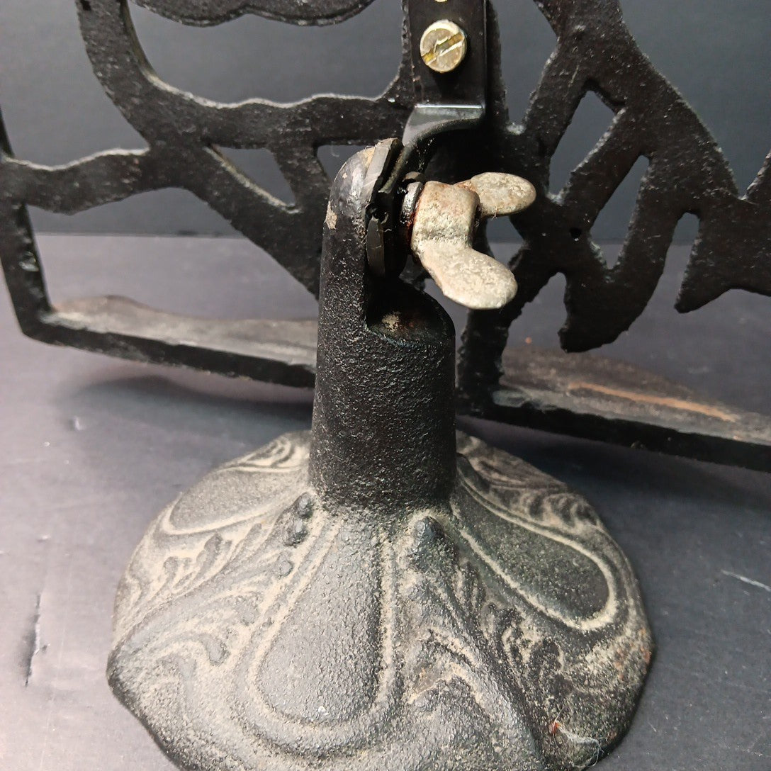 Kitchen Cast Iron Black Recipe Adjustable Cooking Book Holder Stand Heavy