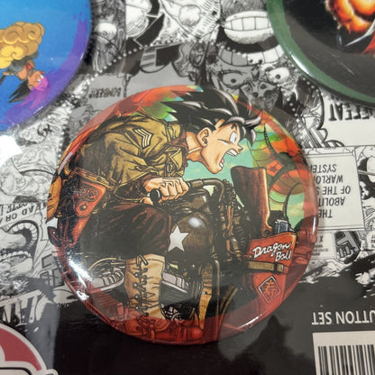 Anime Button 4pc Set Bad Bunz 5.6cm Assorted Characters NEW Sealed Package CN