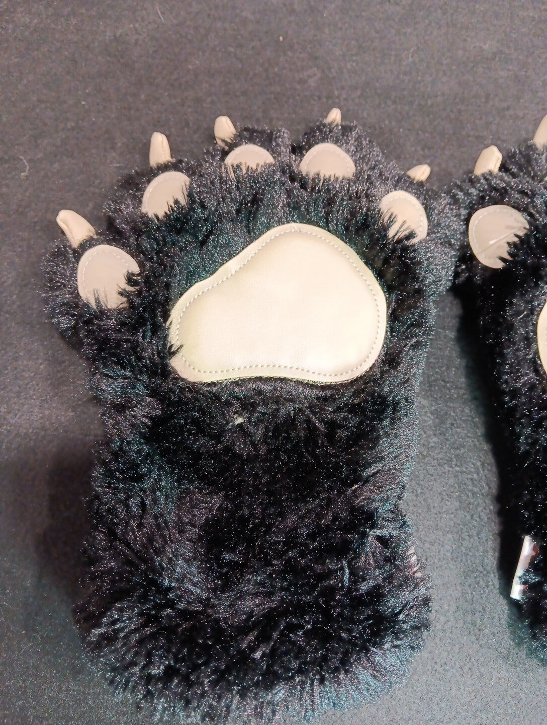 2 Kid Lazy One Animal Paw Pad Claw Plush Mitt Glove Black Bear Furries Dress CN