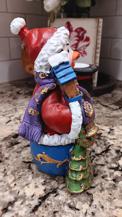 Christmas Decor Penguin Tealight Candle Holder Santa Hat Christmas Tree Bird