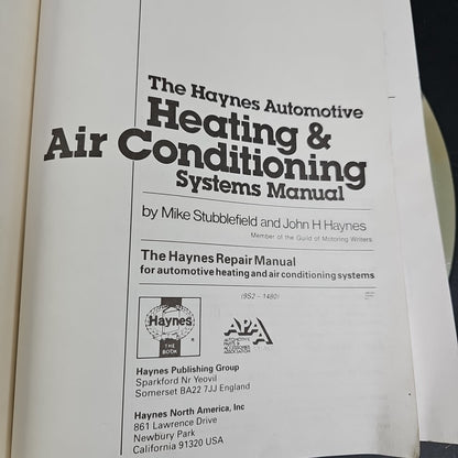 Haynes Automotive Heating & Air Conditioning Manual #1480 DIY Guide
