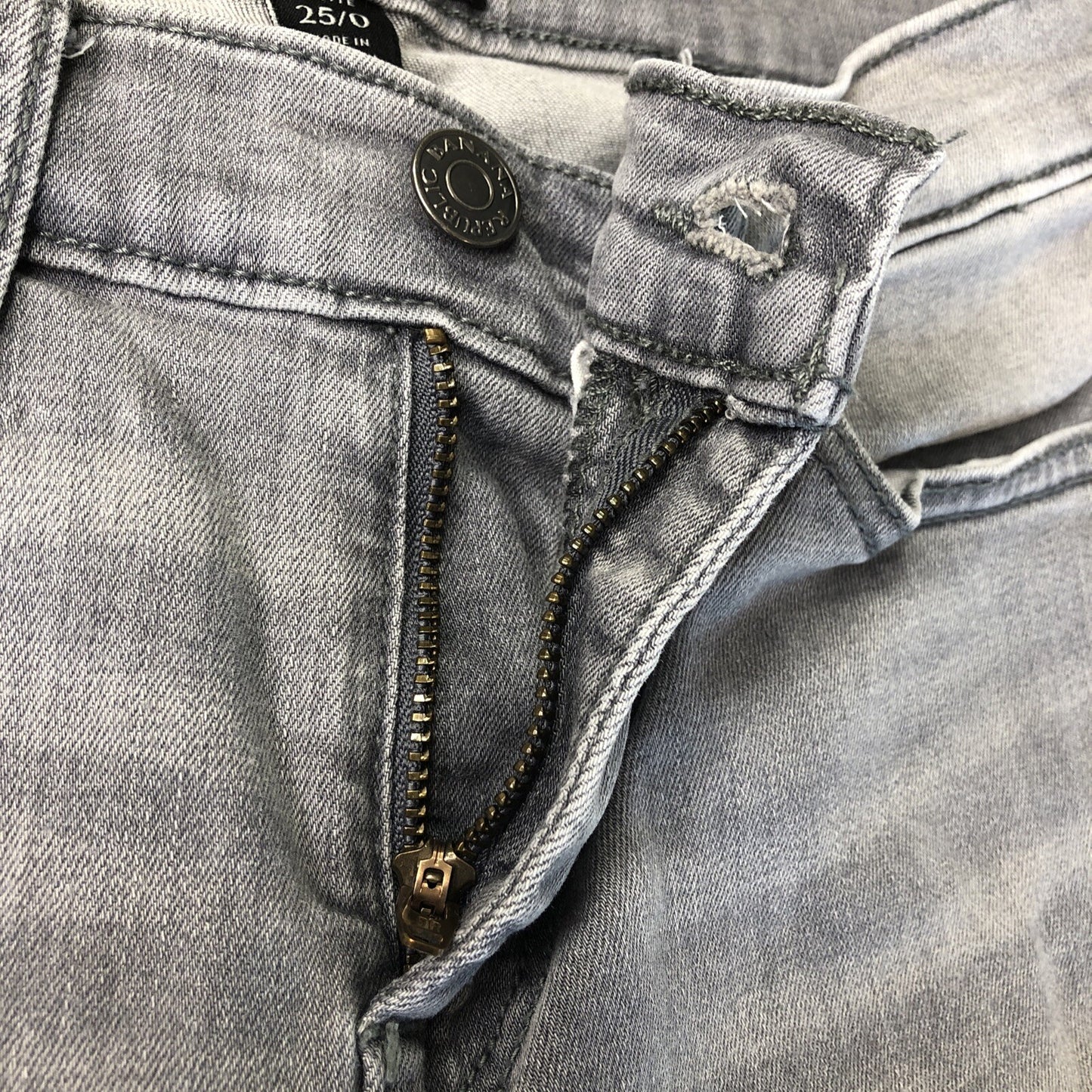 Size 25/0 Banana Republic High Rise Skinny Women Stretchy Jeans Distressed PK