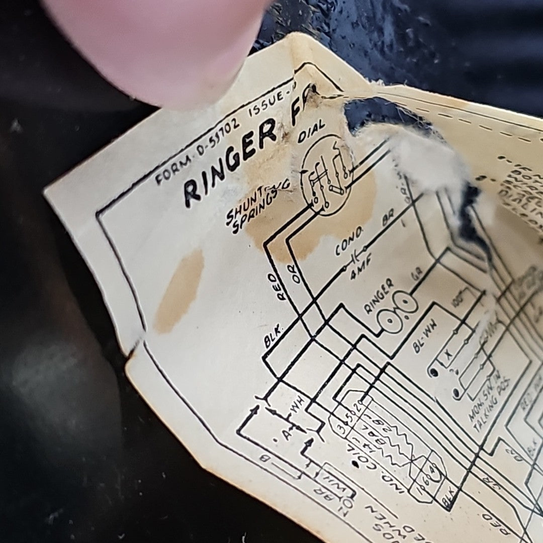 Vintage Black Automatic Electric AE50 Rotary Wall Telephone Needs Cleaning