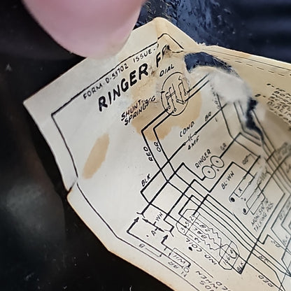 Vintage Black Automatic Electric AE50 Rotary Wall Telephone Needs Cleaning