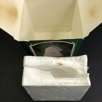 Hallmark Bell Mother And Dad Ceramic Ornament Dated 1985 Keepsake Christmas TW