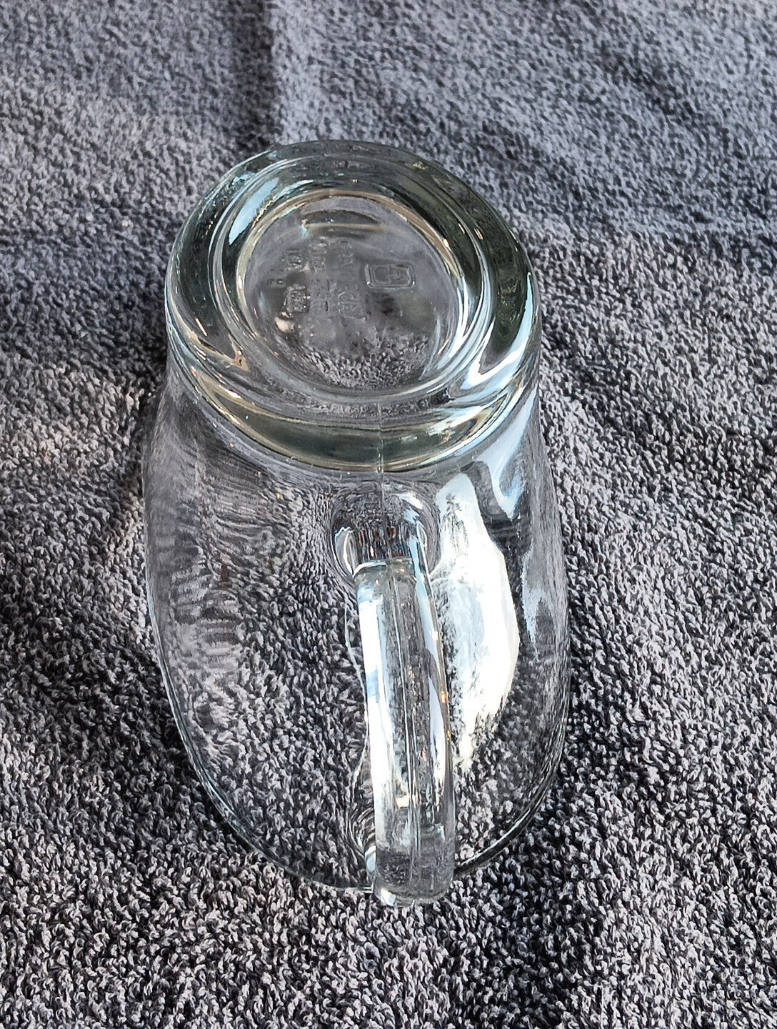 Anchor Hocking Clear Glass Gravy Boat With Handle 10 oz Made In USA #1028