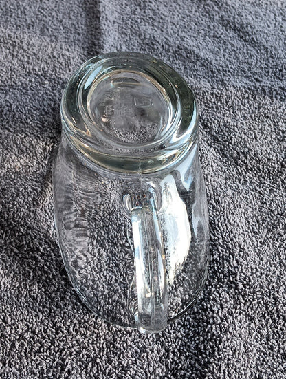 Anchor Hocking Clear Glass Gravy Boat With Handle 10 oz Made In USA #1028