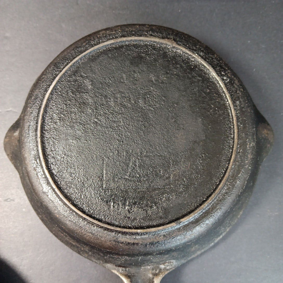 3 X Small Cast Iron Pans For Camping RV Travel Eggs Etc. Owl See Photos