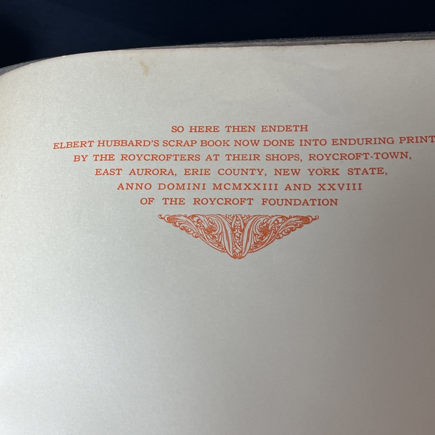 Vintage Elbert Hubbard’s Scrap Book 1923 Roycrofters Leather Bound * READ USA