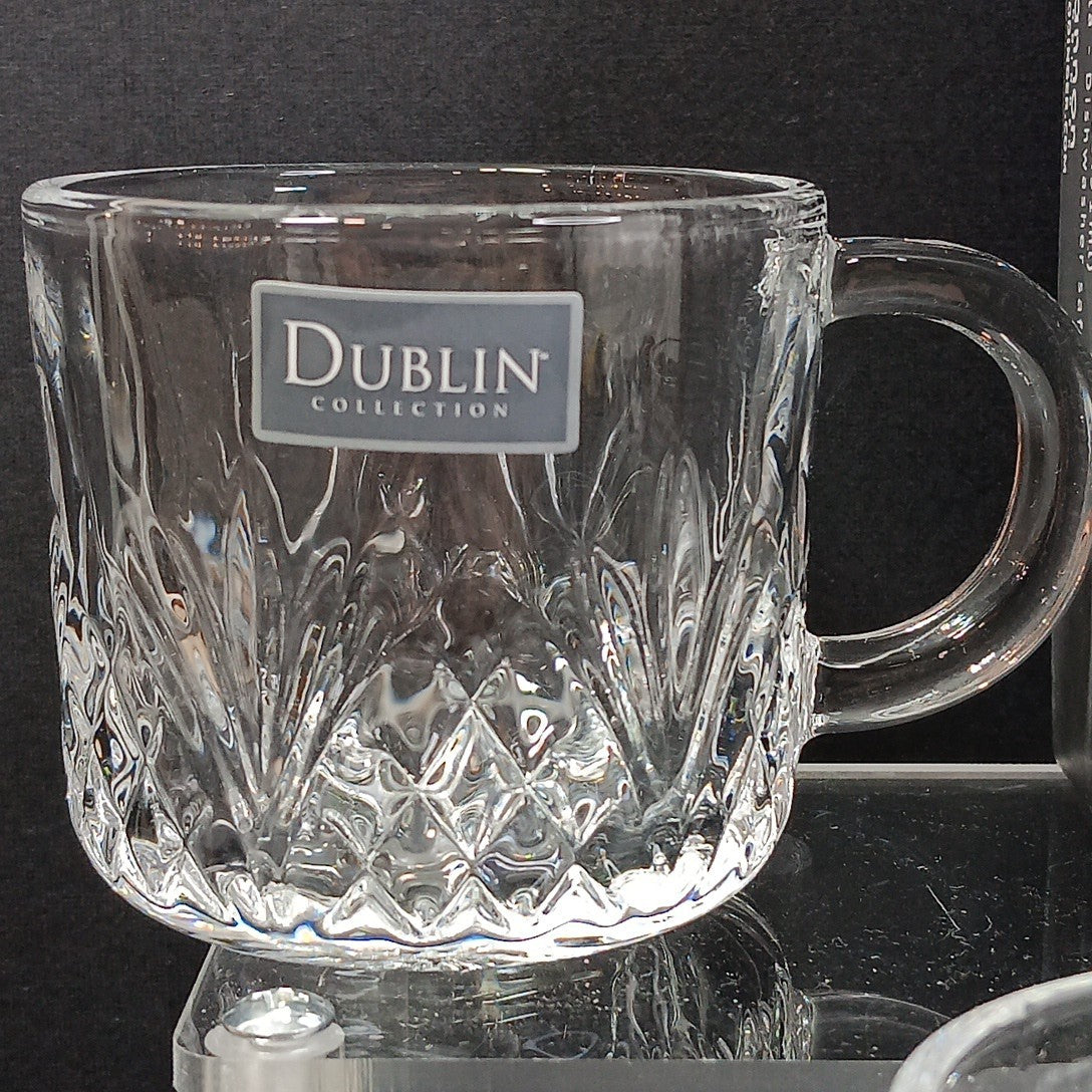 Set Of 4 Crystal Godinger Dublin Espresso Cups Shannon Glasses Mugs CN