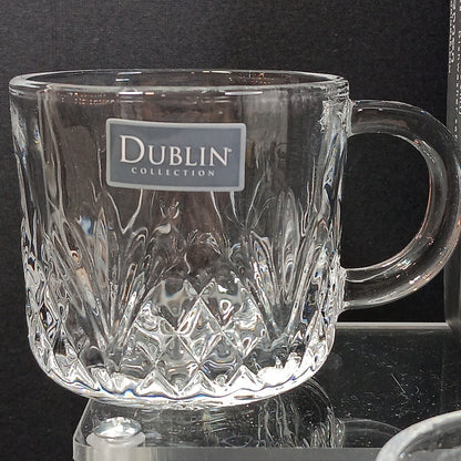 Set Of 4 Crystal Godinger Dublin Espresso Cups Shannon Glasses Mugs CN