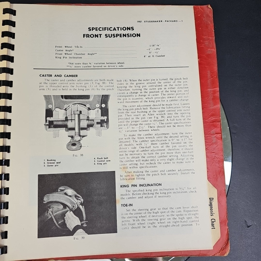 1957 JOHN BEAN OPERATORS WHEEL ALIGNMENT MANUAL PASSENGER CARS