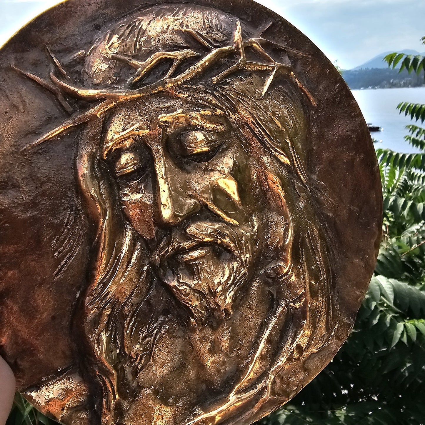Jesus Christ Solid Bronze 3D Art Wall Decor Made In Peachland BC CANADA