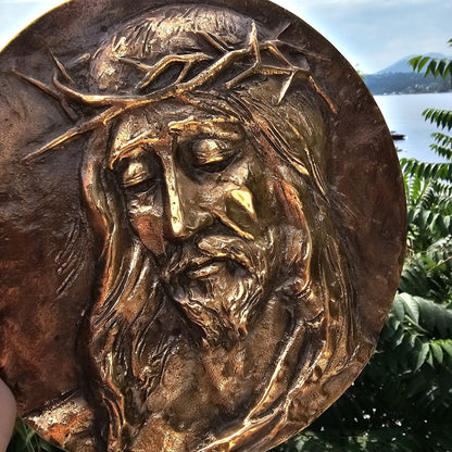 Jesus Christ Solid Bronze 3D Art Wall Decor Made In Peachland BC CANADA