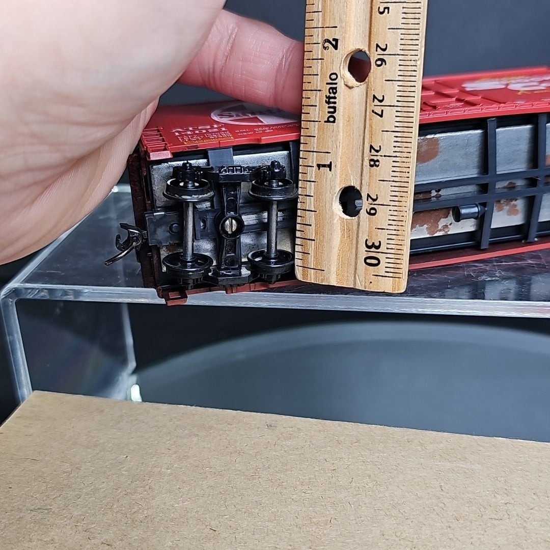 HO SCALE Hi-Cube Santa Fe ATSF 14021 Super Shock Control Freight Car W/ Box VTG