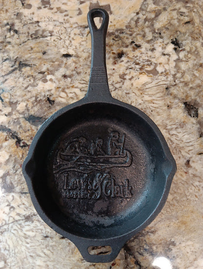 Vintage Lewis & Clark 1803-1806 CAMP CHEF Cast Iron 4" Pan Skillet Collectible
