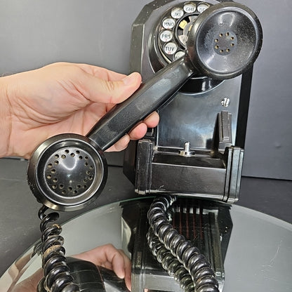 Vintage Black Automatic Electric AE50 Rotary Wall Telephone Needs Cleaning