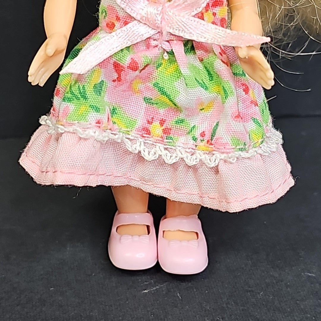 Mattel Barbie Vintage Kelly Girl Doll Blonde With Dress, Underwear And Shoes