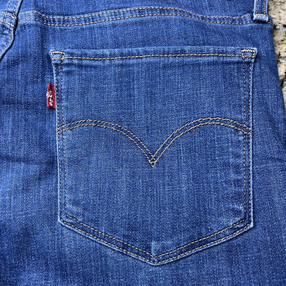 Size 30 Levi 311 Shaping Skinny Capri Women’s Denim Jeans Blue Stretchy READ LK