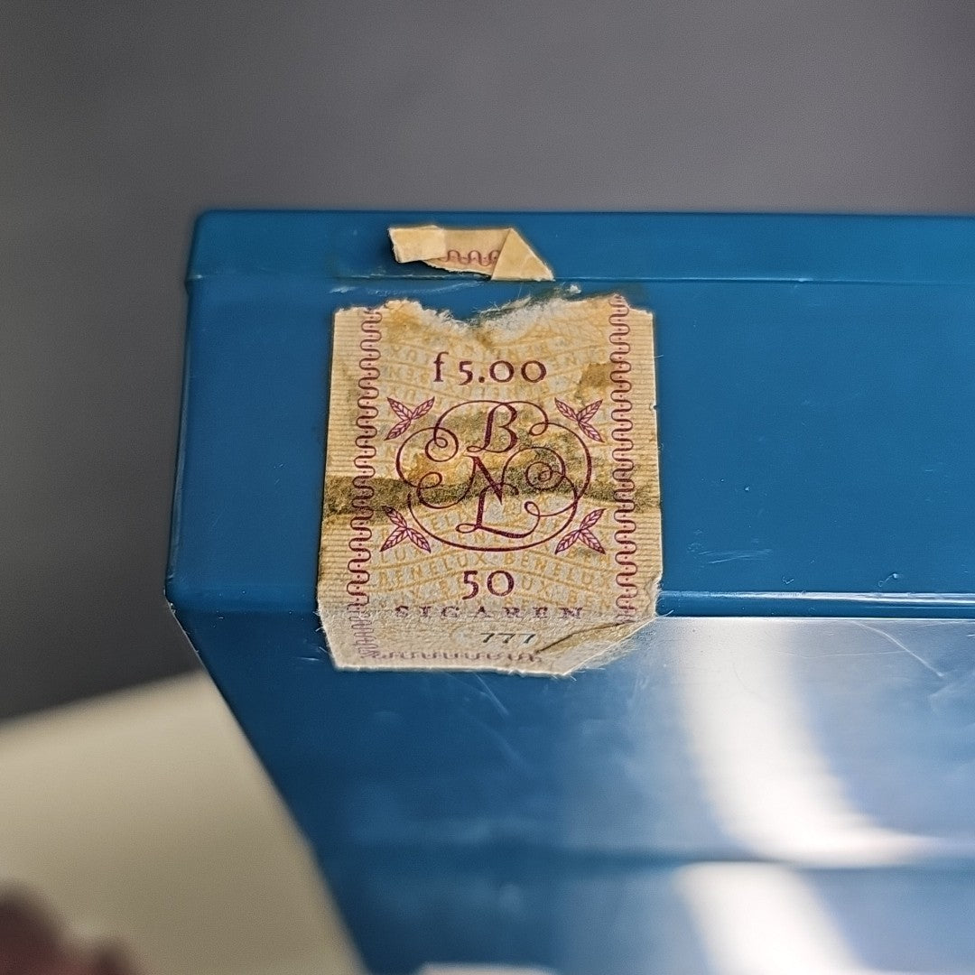 Ritmeester Tunica Container Box Blue 50 Cigarillos Holland Read Vintage