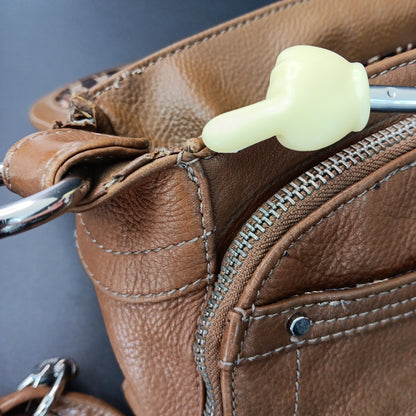 Tignanello Leather Brown Hobo Handbag Magnetic Zip Close Purse With Defects CN